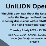 UnILiON Open Talk about the research priorities of the Hungarian Presidency and the widening discussions within ERAC Task Force