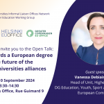 UnILiON Open Talk about 'The road towards a European degree and the future of the European alliances'